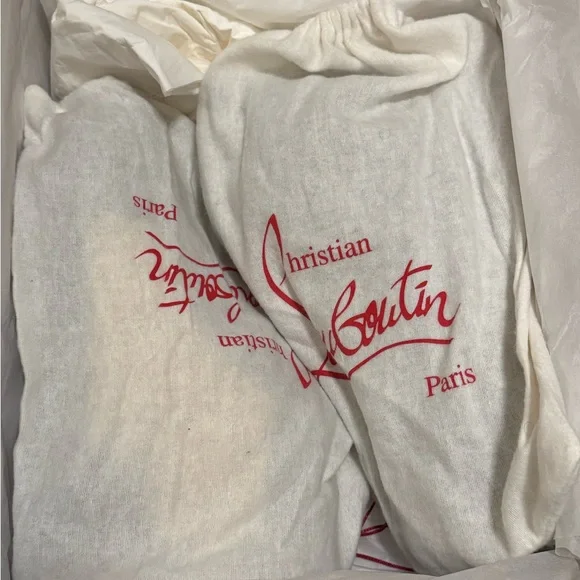 Christian Louboutin Black and Gold Spiked Sneakers - Picture 6 of 8